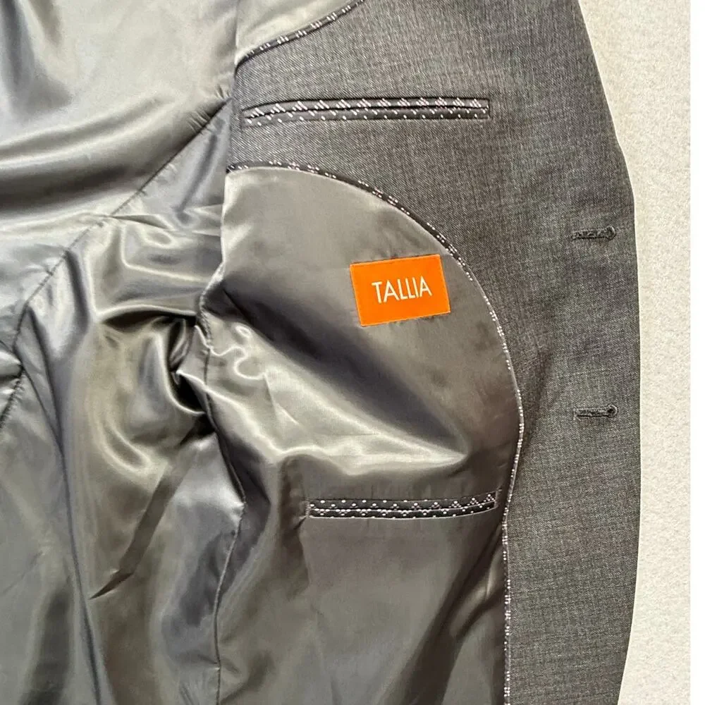 Tallia Men's Classic-Fit stretch Suit Jacket Dark Gray 42S $360